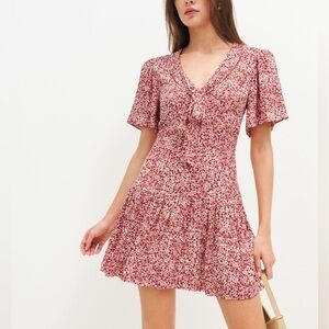 Reformation Adelina Rose Floral Mini Dress - Size 4